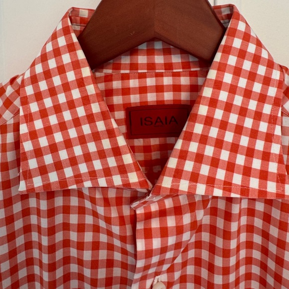 Isaia Cotton Dress Shirt Size 15.5 39 (Pristine Condition) - Picture 1 of 4